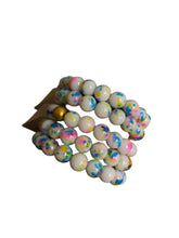 Load image into Gallery viewer, White Pink and Blue  Beaded Bracelets