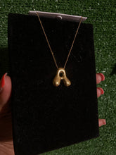Load image into Gallery viewer, A Stainless Steel Balloon Bubble Initial Necklace
