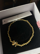 Load image into Gallery viewer, Initial Monogram Bubble Stretch Bead Bracelet
