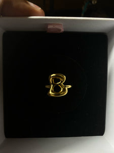 Initial Monogram Bubble Ring