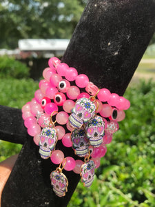 Pink Skull Bracelets