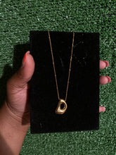 Load image into Gallery viewer, D Stainless Steel Balloon Bubble Initial Necklace
