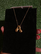 Load image into Gallery viewer, A Stainless Steel Balloon Bubble Initial Necklace
