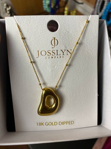 D Stainless Steel Balloon Bubble Initial Necklace