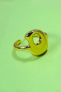 Initial Monogram Bubble Ring