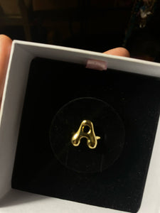 Initial Monogram Bubble Ring