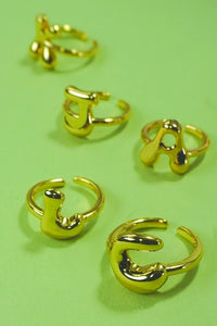 Initial Monogram Bubble Ring