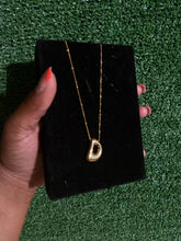 Load image into Gallery viewer, D Stainless Steel Balloon Bubble Initial Necklace
