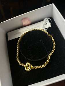 Initial Monogram Bubble Stretch Bead Bracelet