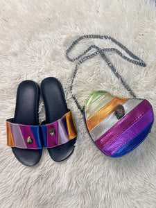 Colorful Heart Shaped Bag + Slippers