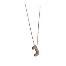 Load image into Gallery viewer, Letter J Initial Pave Rhinestone Bubble Balloon Necklace Gold
