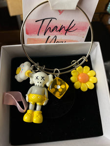 Yellow and Sliver Bangle