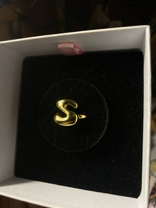 Initial Monogram Bubble Ring