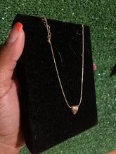 Load image into Gallery viewer, Gold Mini Puff Heart Pendant Snake Chain

