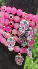 Load and play video in Gallery viewer, Pink Skull Bracelets
