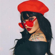 Load image into Gallery viewer, Oversized Woman Thick Frame Heart Shaped Sunglasses Rimless Lens
