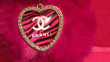 Load image into Gallery viewer, Designer Heart Charms Fur KeyChain  and LipGloss
