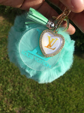 Load image into Gallery viewer, Designer Heart Charms Fur KeyChain  and LipGloss
