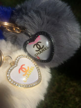 Load image into Gallery viewer, Designer Heart Charms Fur KeyChain  and LipGloss
