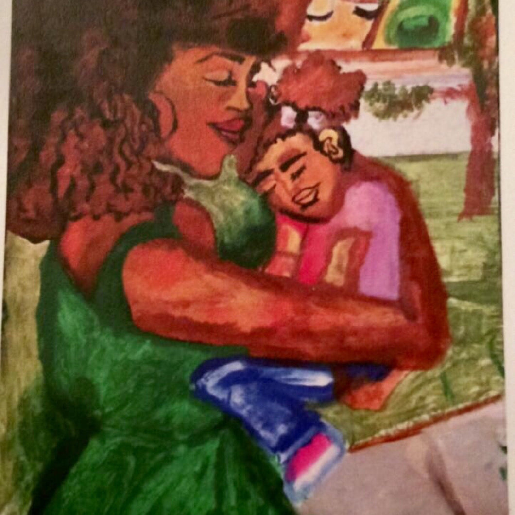 Small Mother and daughter Art Print