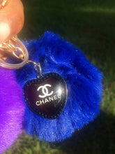 Load image into Gallery viewer, Designer Heart Charms Fur KeyChain  and LipGloss
