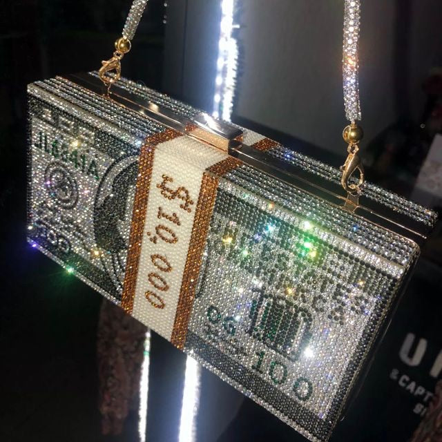 Divas Green Money Clutch