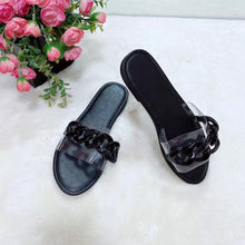 Cargar imagen en el visor de la galería, Hot Divas Black Chain Sandals

