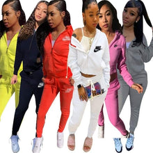 Cargar imagen en el visor de la galería, Nike Sweat Suits Colors Black Pink and Gray
