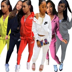Nike Sweat Suits Colors Black Pink and Gray